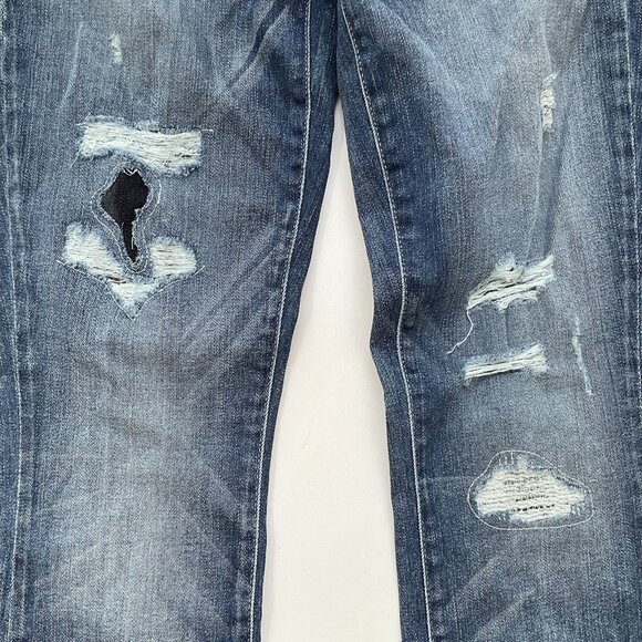 Guess Women’s Kate Skinny Low Rise Jeans Distressed Size 27 - Picture 6 of 14